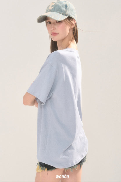 Animal Print Cotton T-Shirt