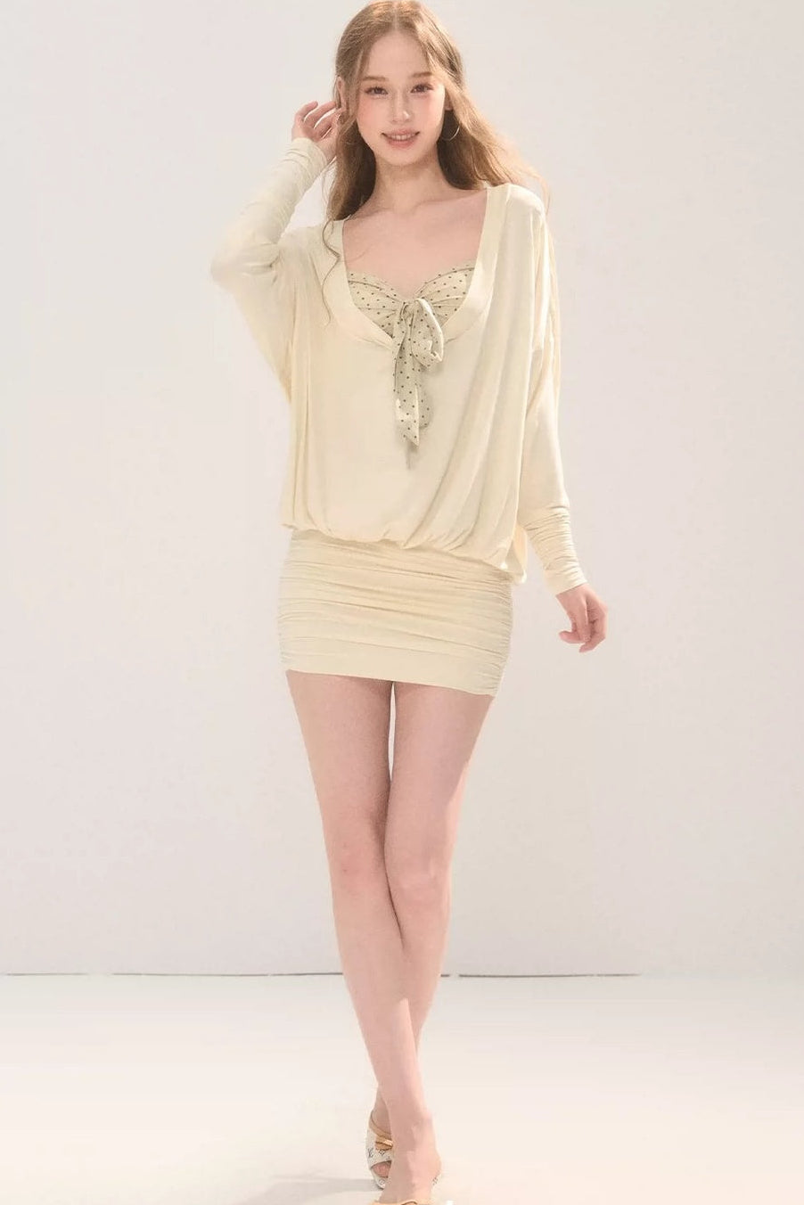 U-Neck Bow Dress
