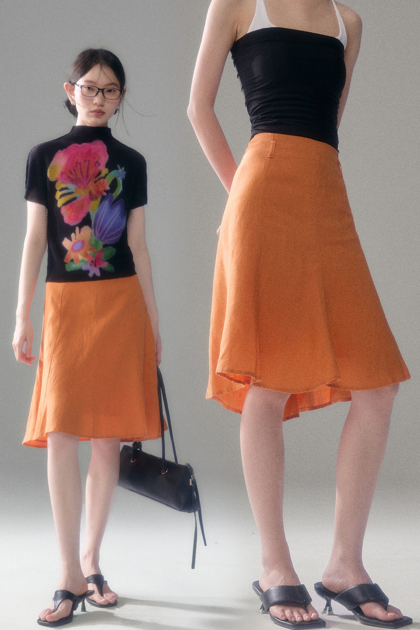 Tencel Linen A-Line Fishtail Skirt