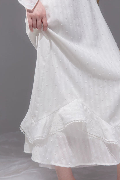 Daytime Clouds Ruffle Mermaid Skirt Set-Up