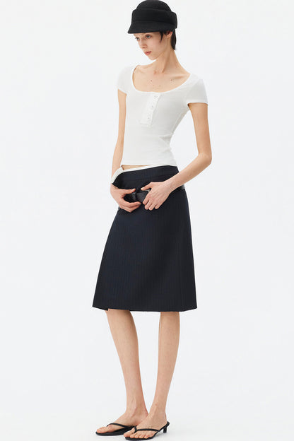Deconstructed Asymmetrical Slit Skirt