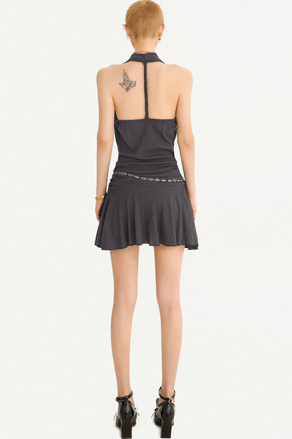 Hepburn Halter Swing Dress