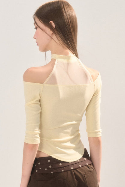 Reversible Stretch Cut-Out T-Shirt