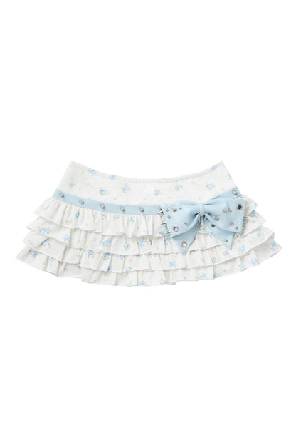 Rivet Bow Floral Cake Dress