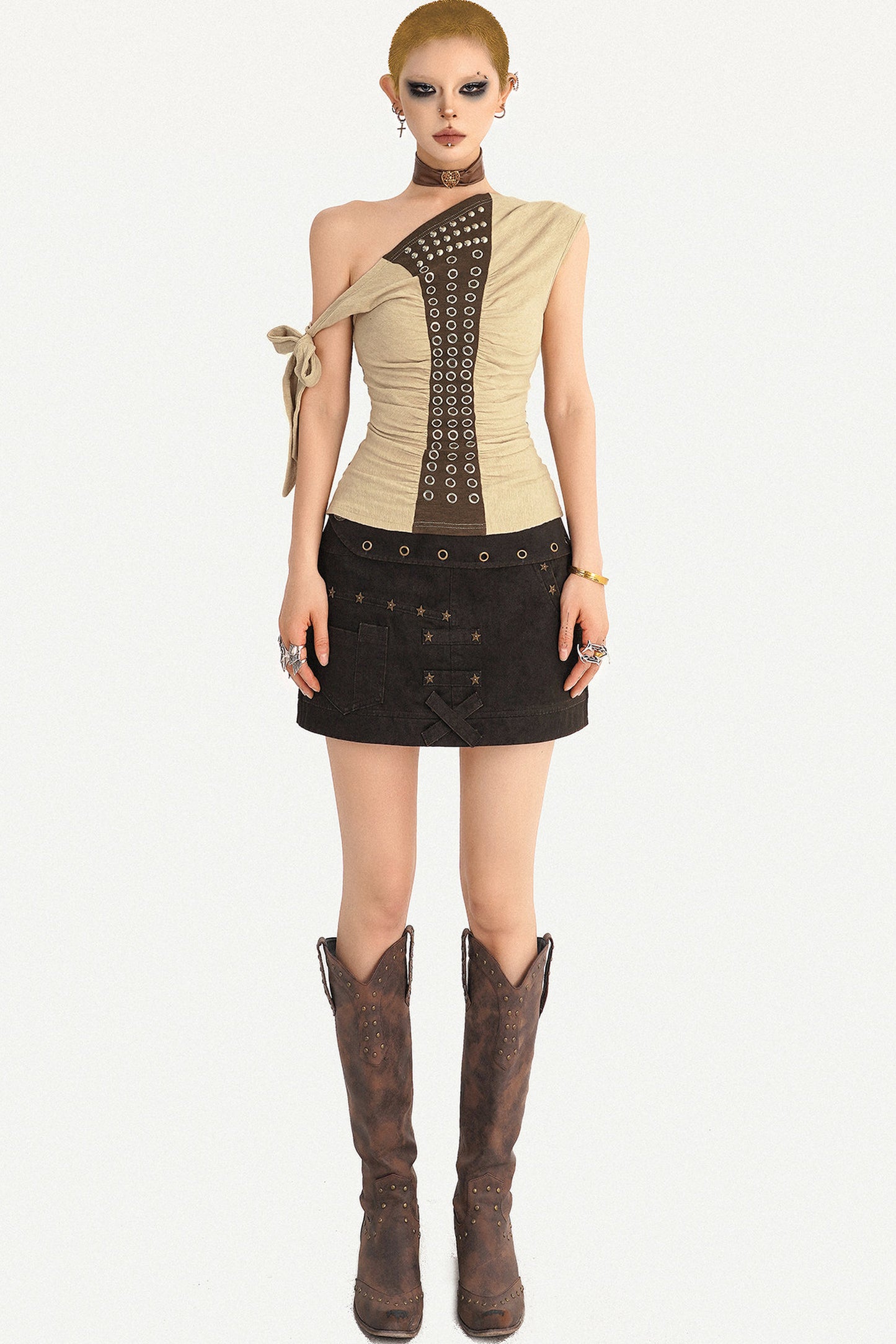 Off-Shoulder Tie-Up Top
