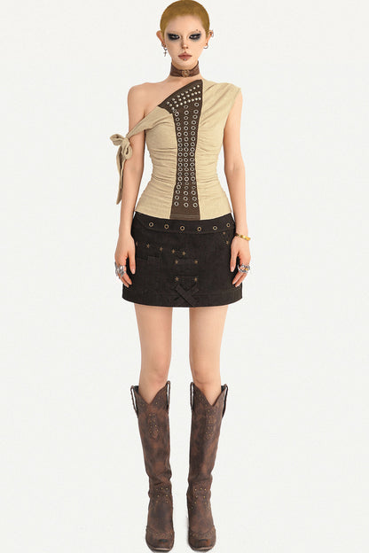 Off-Shoulder Tie-Up Top