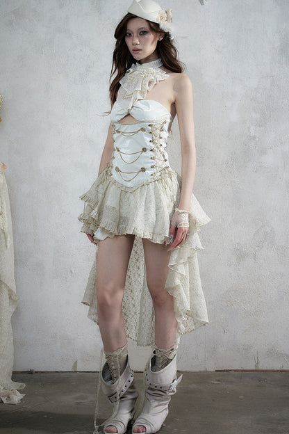 Victorian Lace Asymmetrical Dress Set-Up