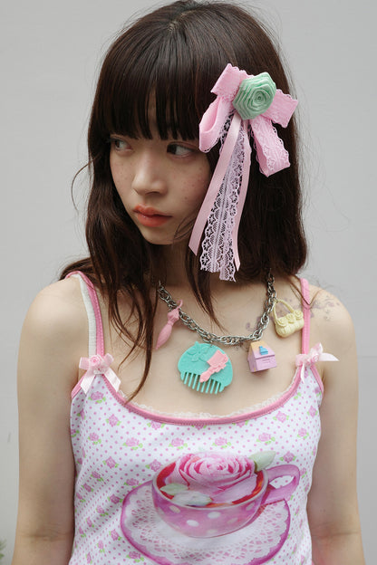 Adjustable Y2K Dollhouse Comb Necklace