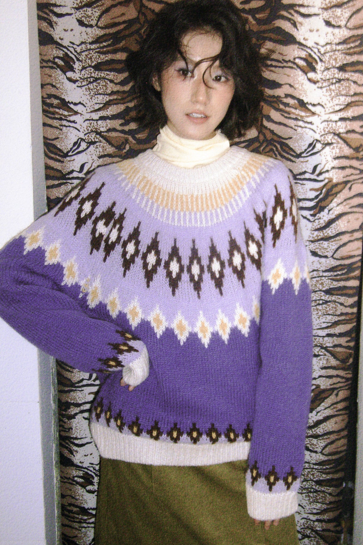 Coarse Knit Fair Isle Sweater