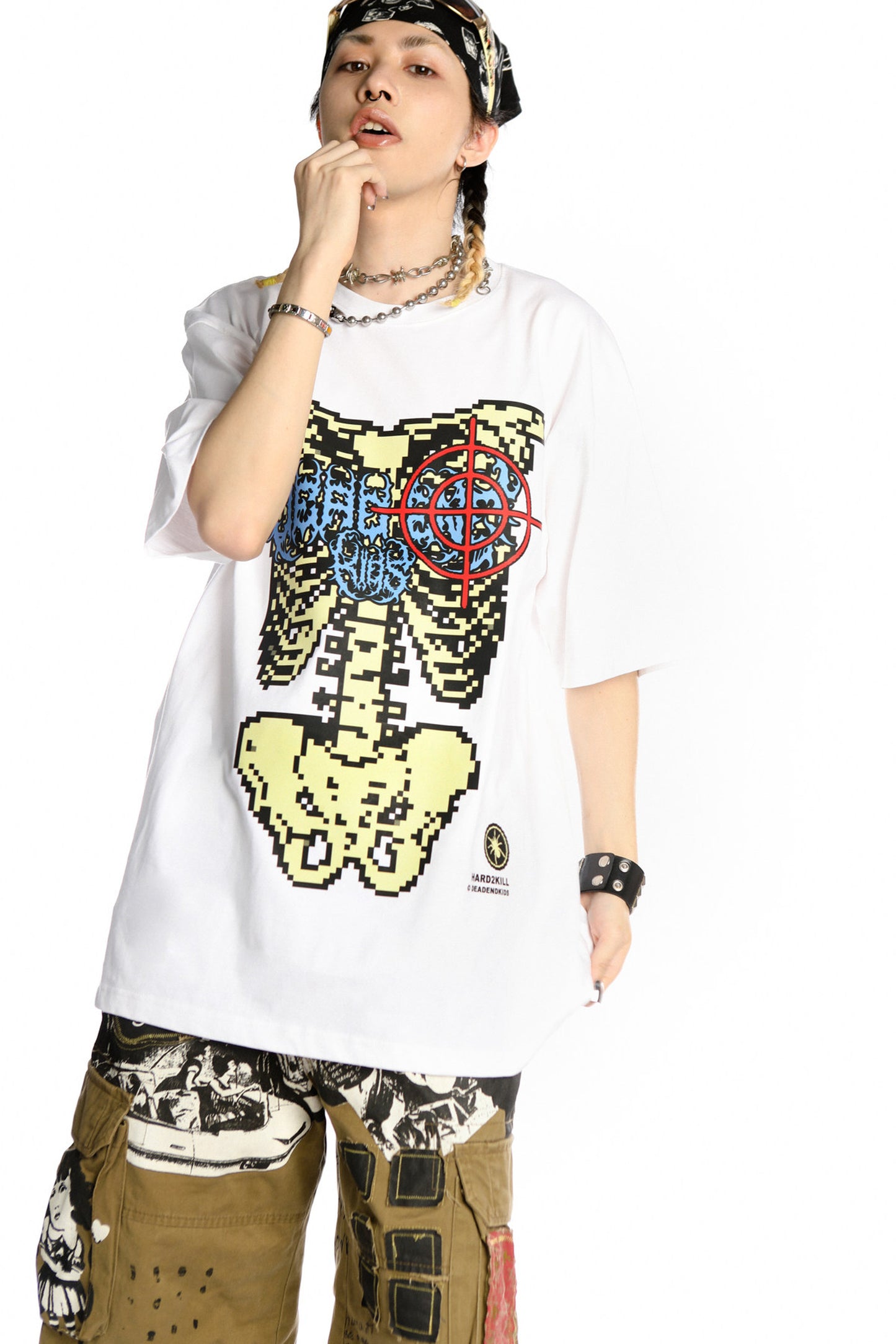 Skeleton Rock Hip-Hop Loose Blouse