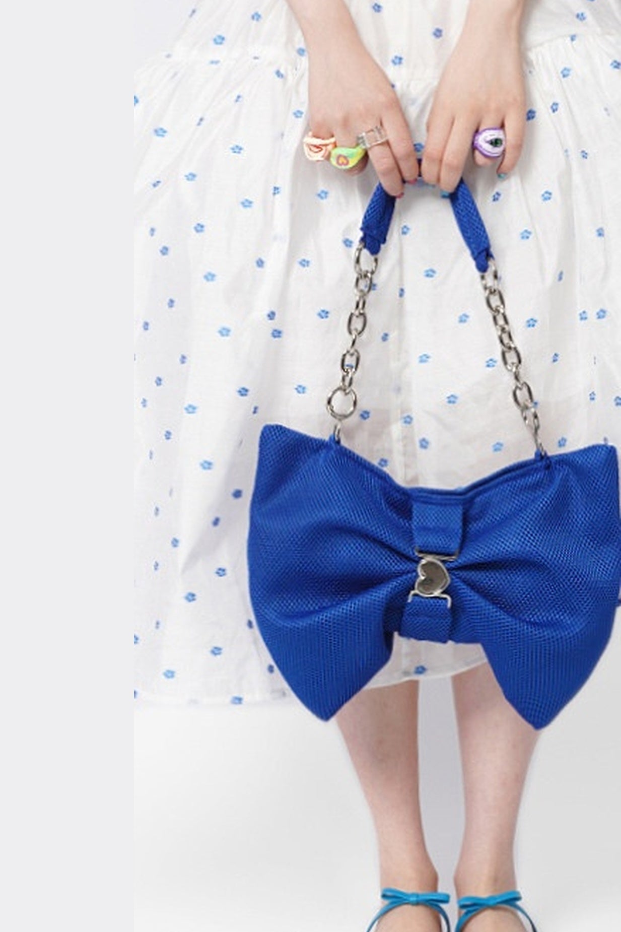 Bowknot Pleated Shoulder Bag