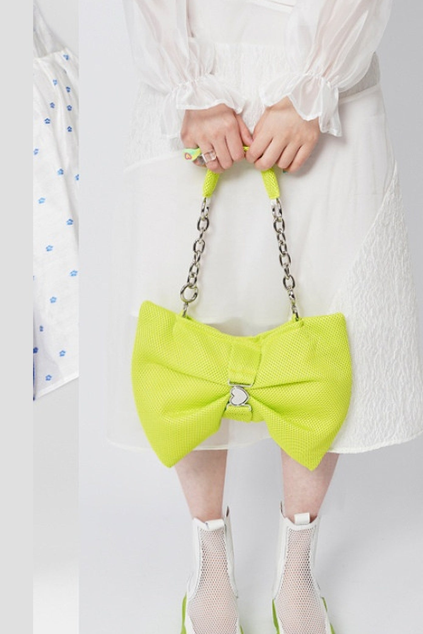 Bowknot Pleated Shoulder Bag