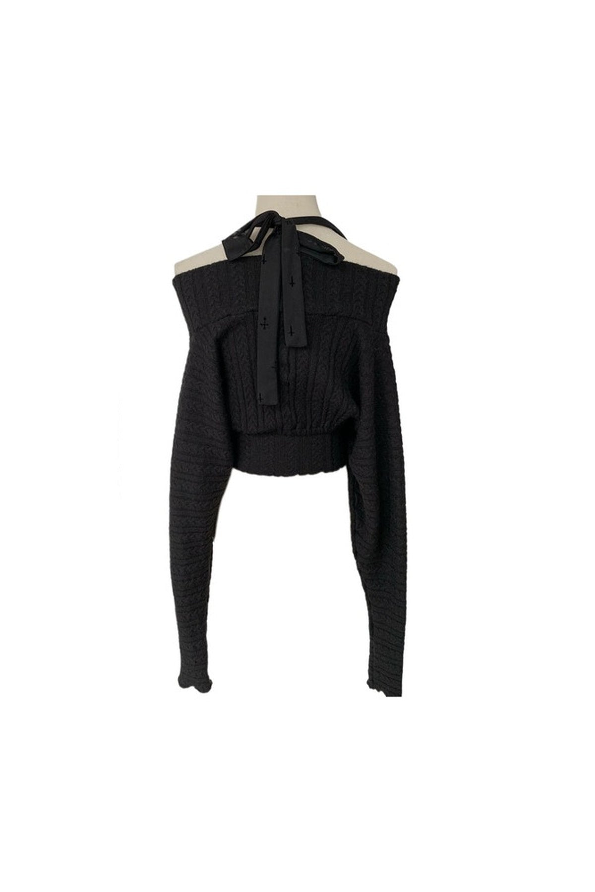 Set di coprispalle in maglia, top a fascia stile corsetto e giacca