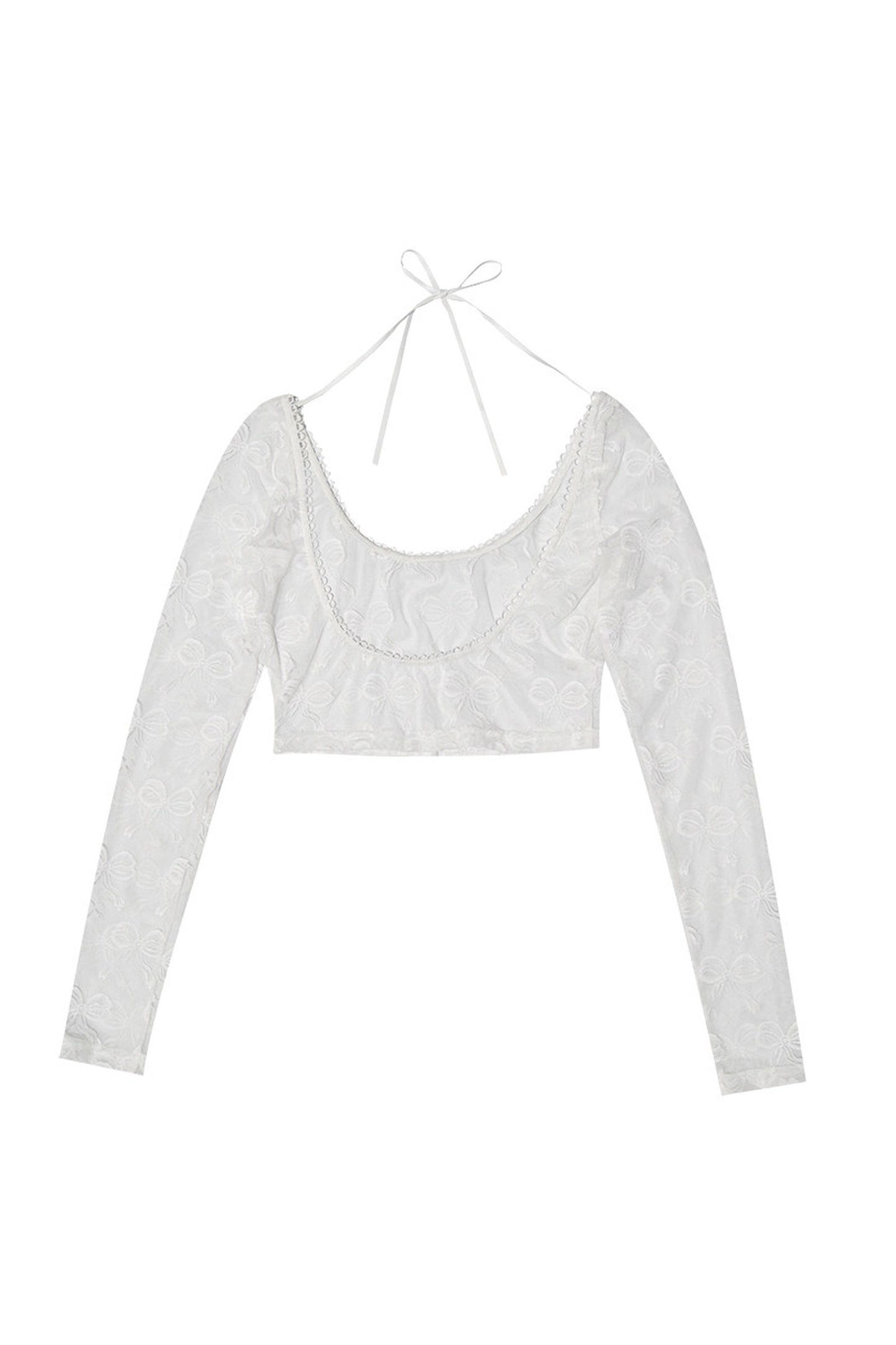 Bear Print Bow Blouse