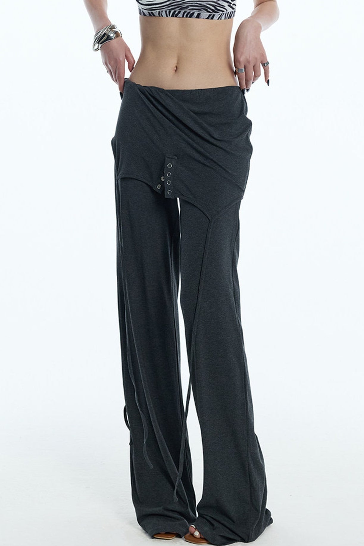 Reversible Drape Wide Leg Overalls