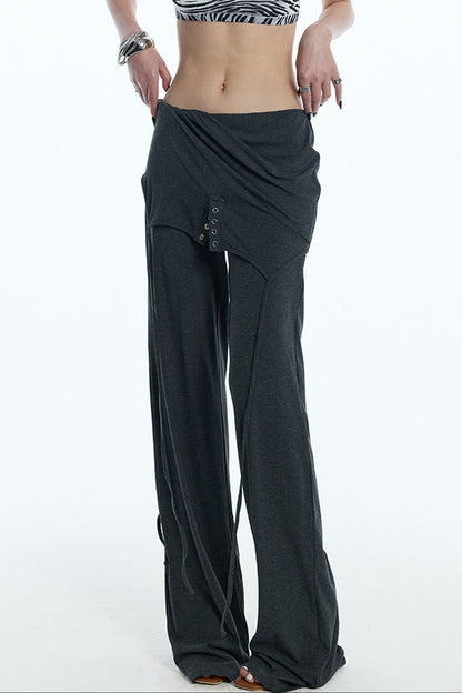 Reversible Drape Wide Leg Overalls