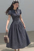 Blau Langes Kleid