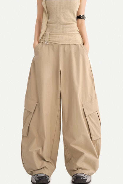 High-Waisted Cargo Pants