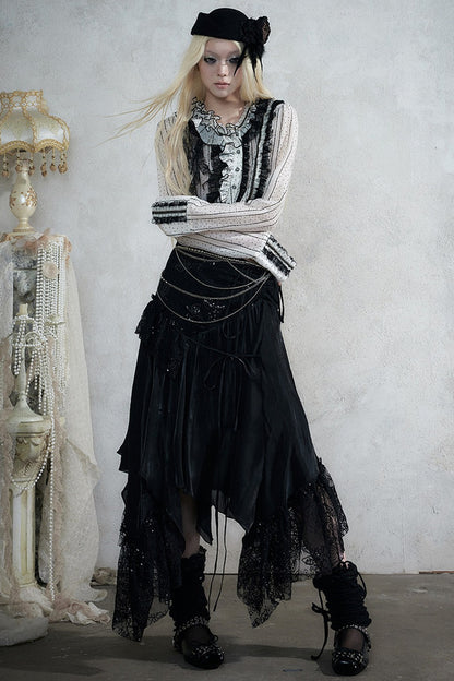 Romantic Lace Chiffon Skirt