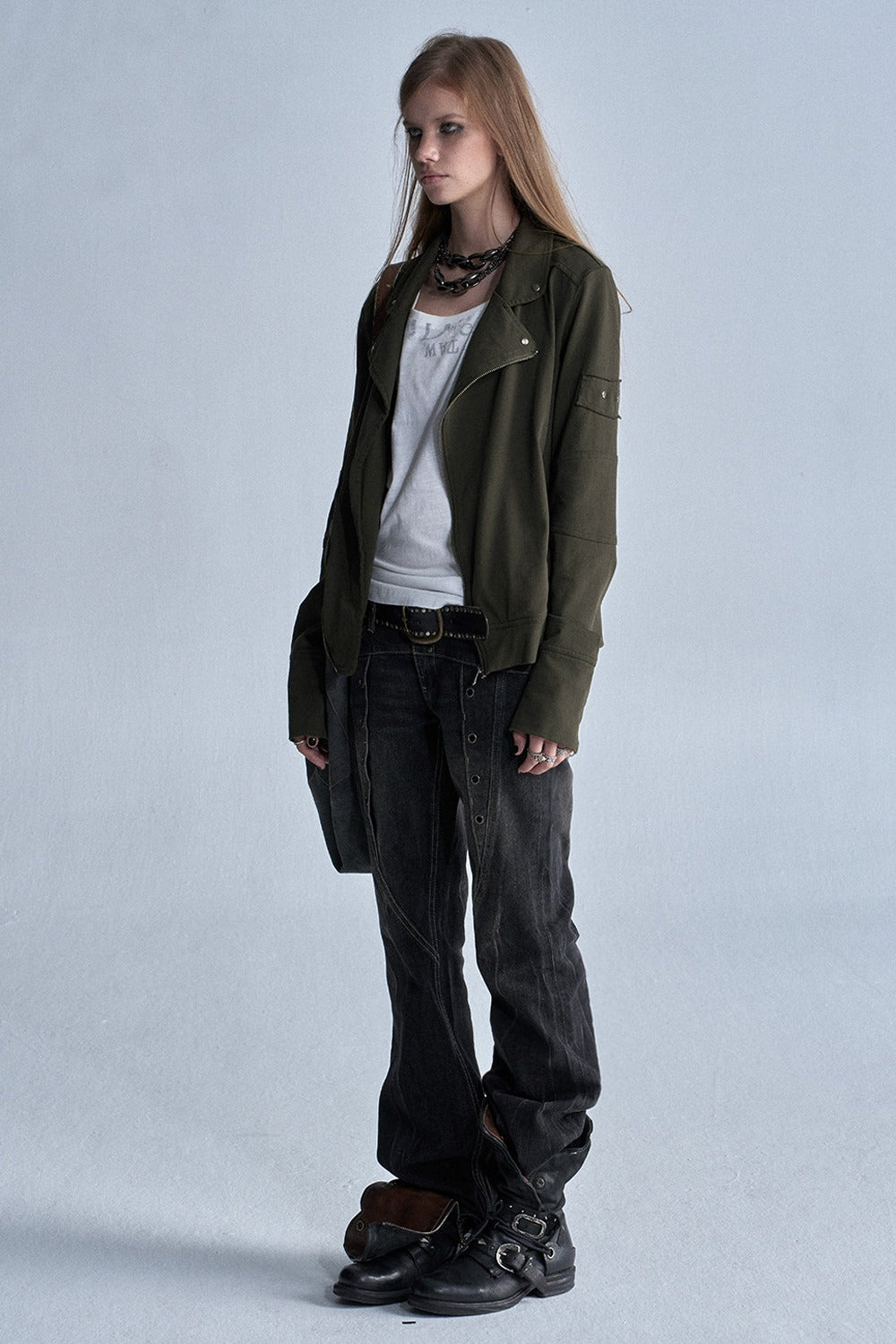 Washed Punk Rivet Jacket