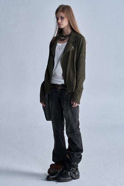 Washed Punk Rivet Jacket