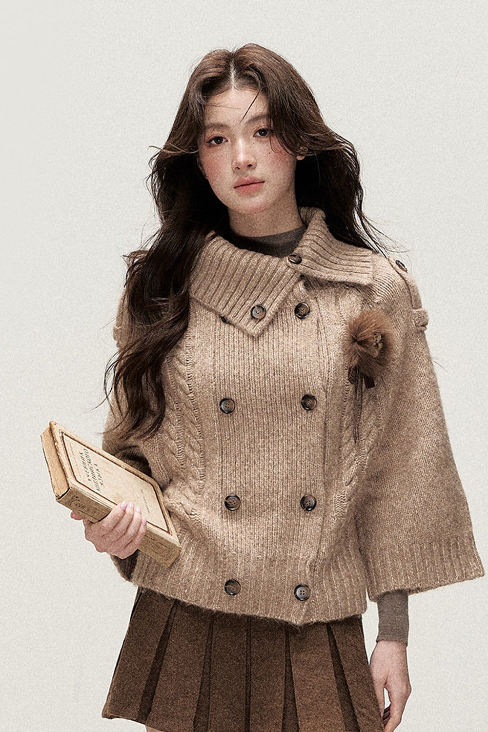 Double-Breasted Knit Jacket