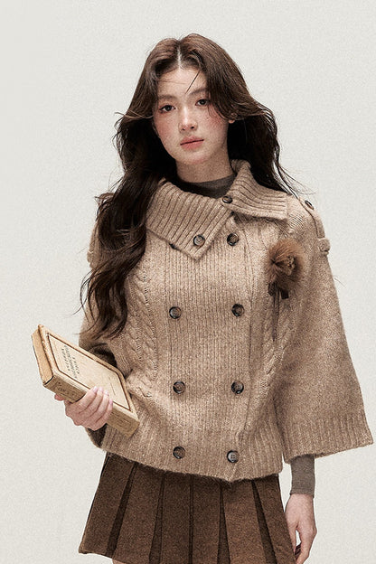 Double-Breasted Knit Jacket
