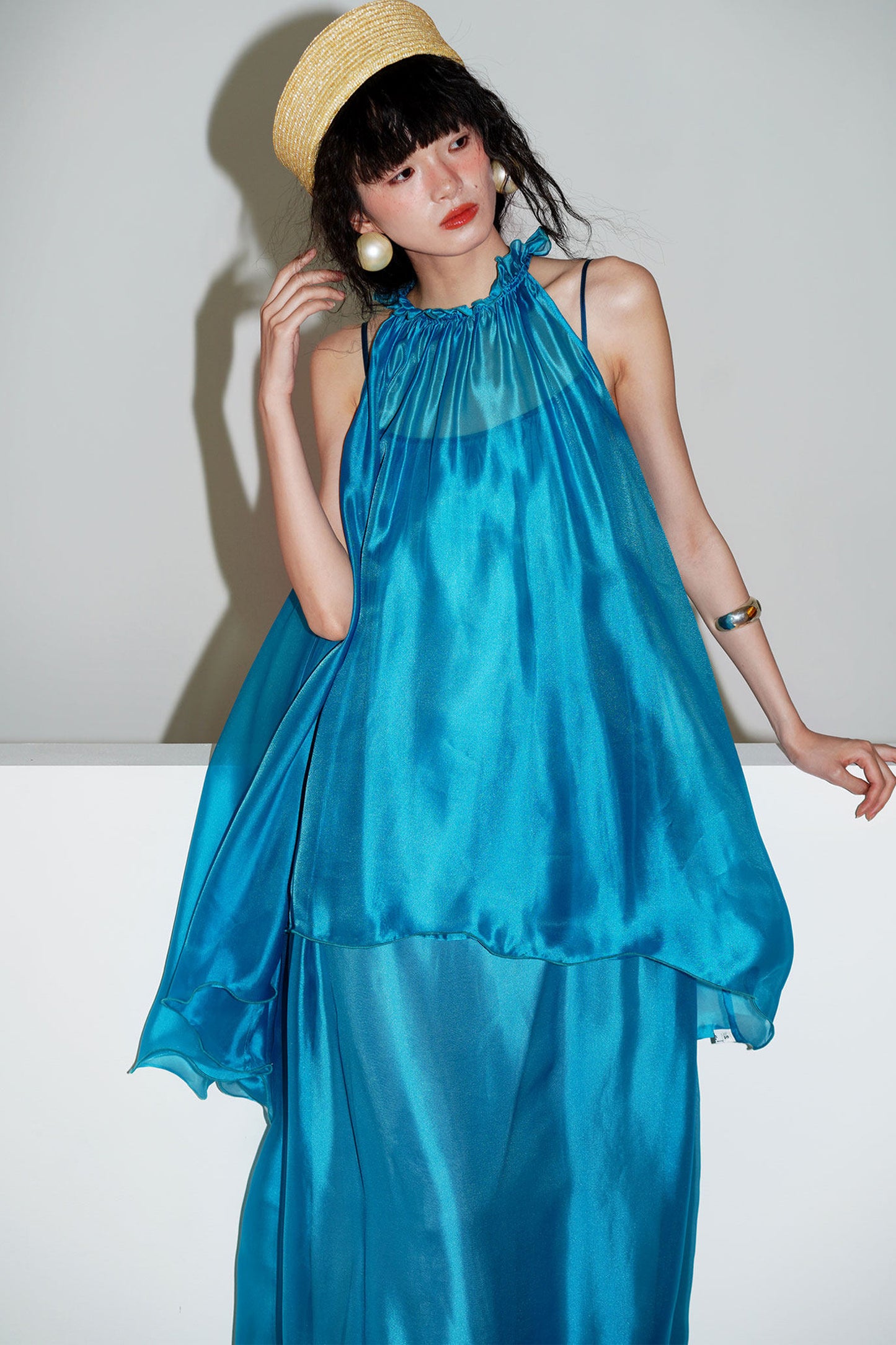 Pearlescent Gauze Dress Set