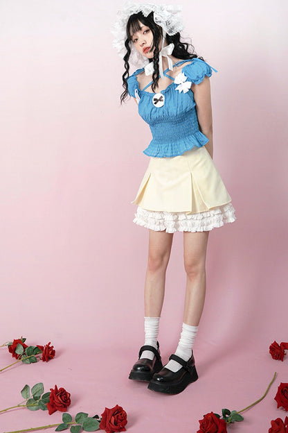 Heavenly Pleated Lace Skirt