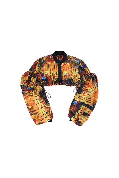Y2K Silhouette Sleeve Short Jacket
