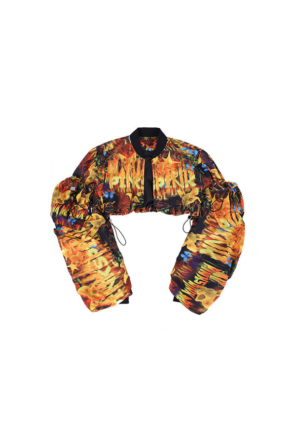 Y2K Silhouette Sleeve Short Jacket
