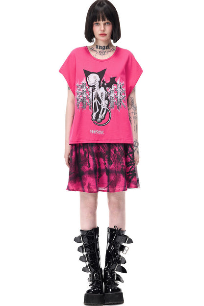 Cat Skeleton Leopard Print Top
