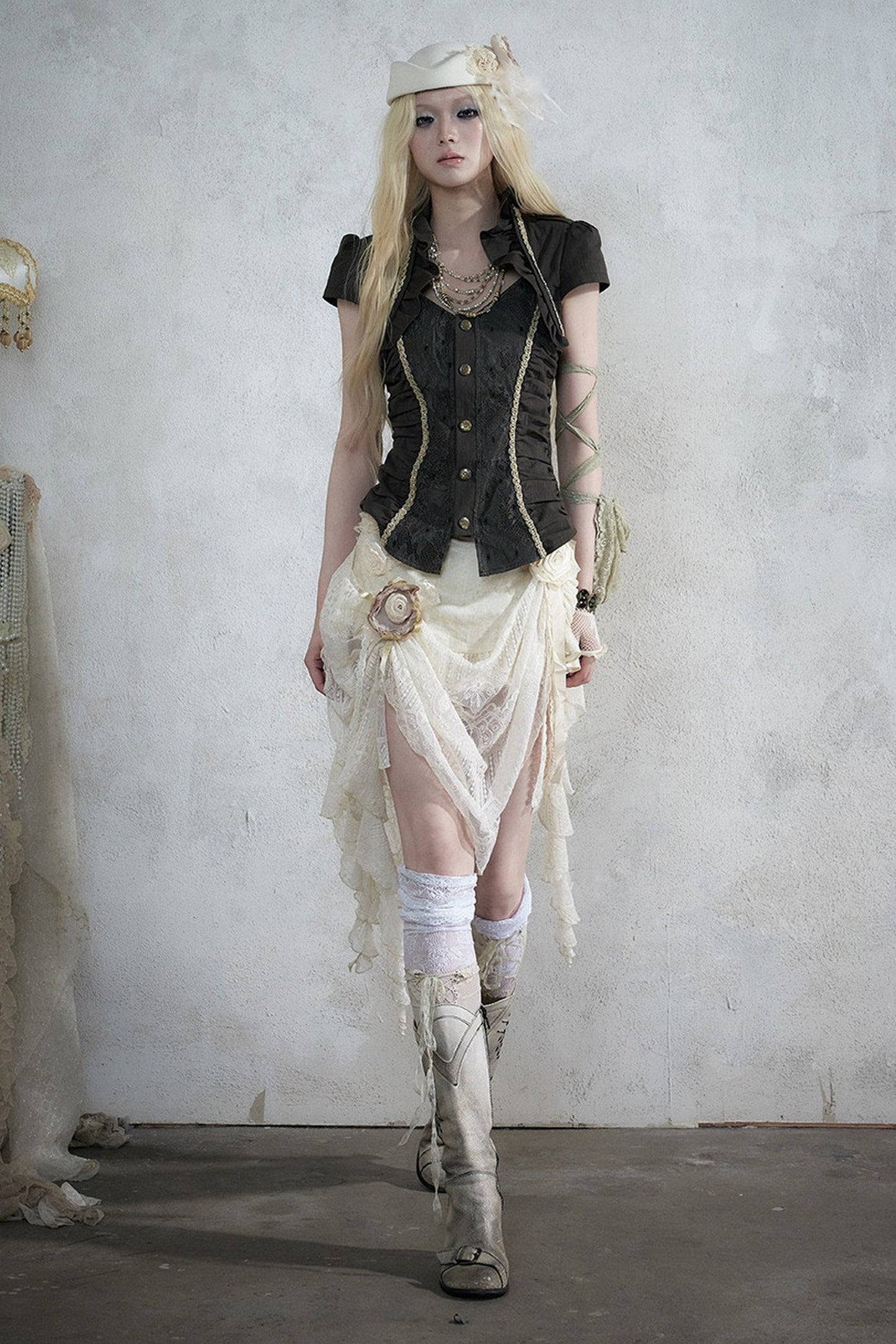 Baroque Asymmetrical Fishtail Skirt
