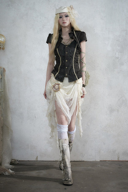 Baroque Asymmetrical Fishtail Skirt