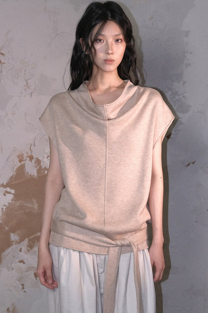 Swing Collar Knitted Vest