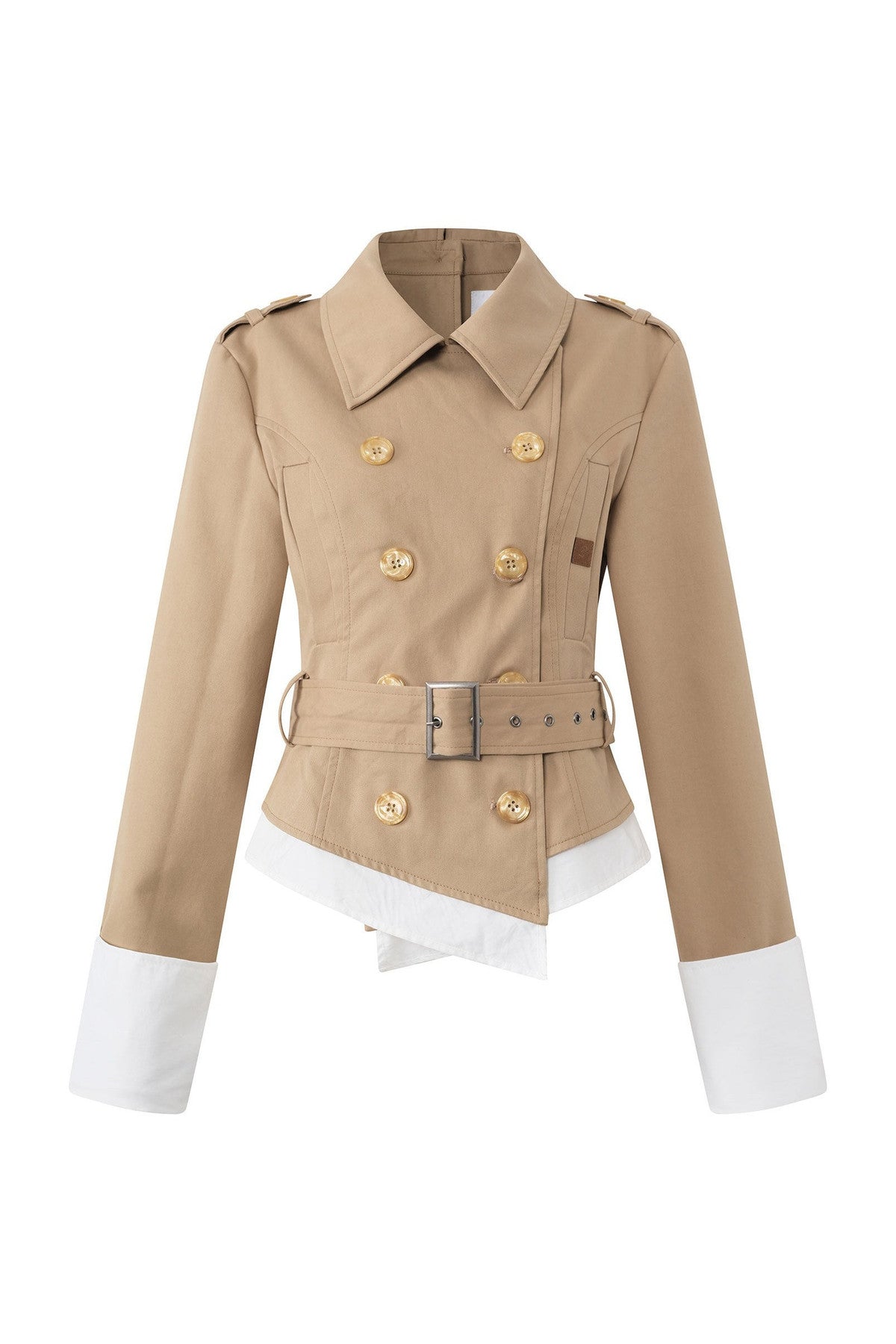 Punk Layered-Look Trench Coat