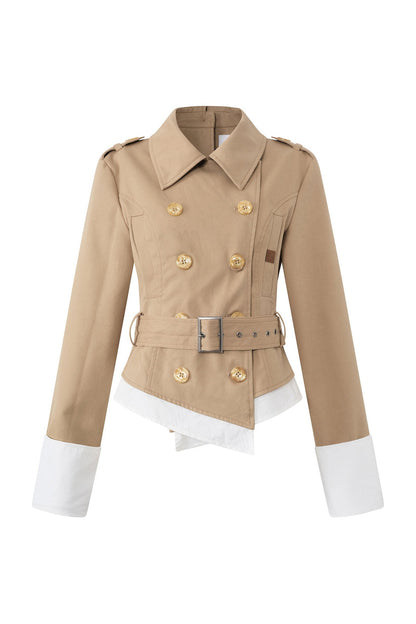 Punk Layered-Look Trench Coat