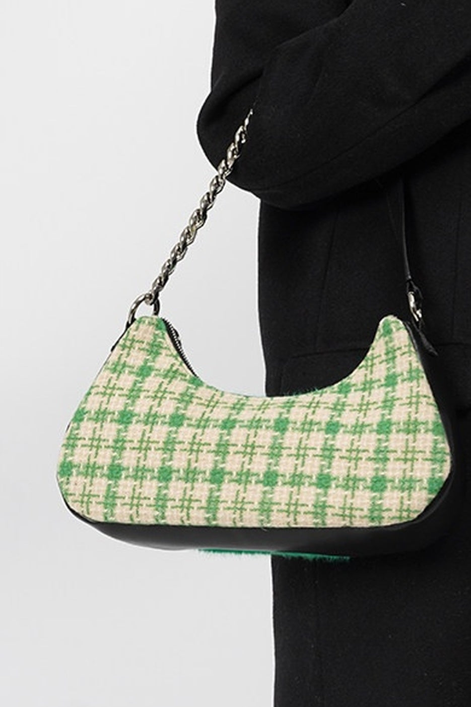Genuine Leather Color-Block Bag