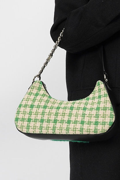 Genuine Leather Color-Block Bag