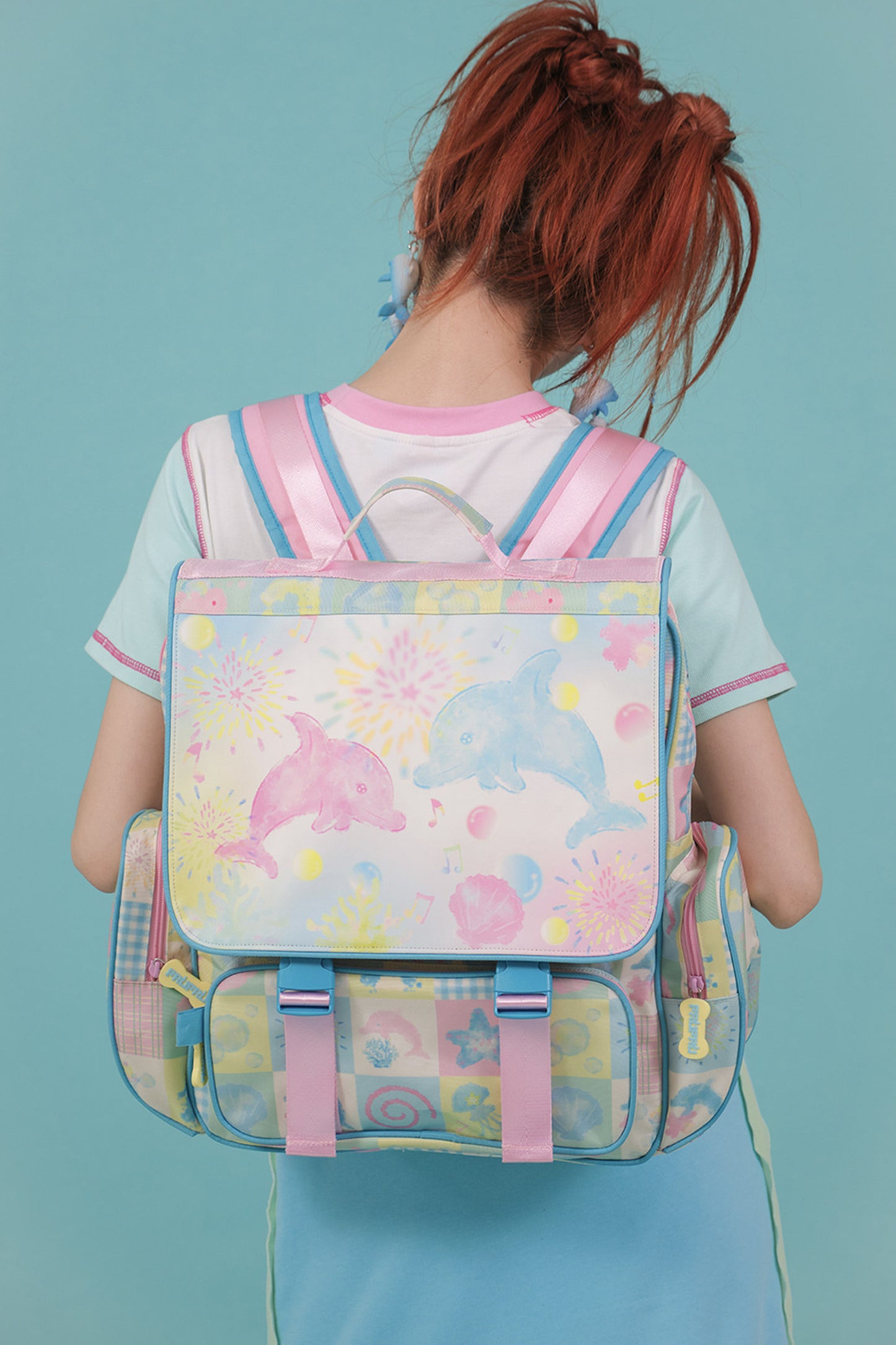 Large Capacity Dolphin Print Backpack