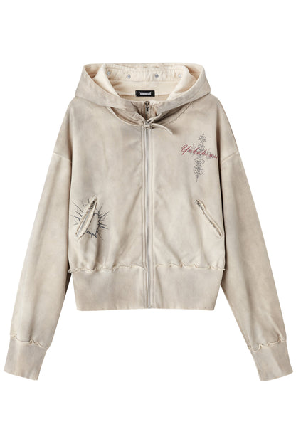 Distressed Biker Jacket