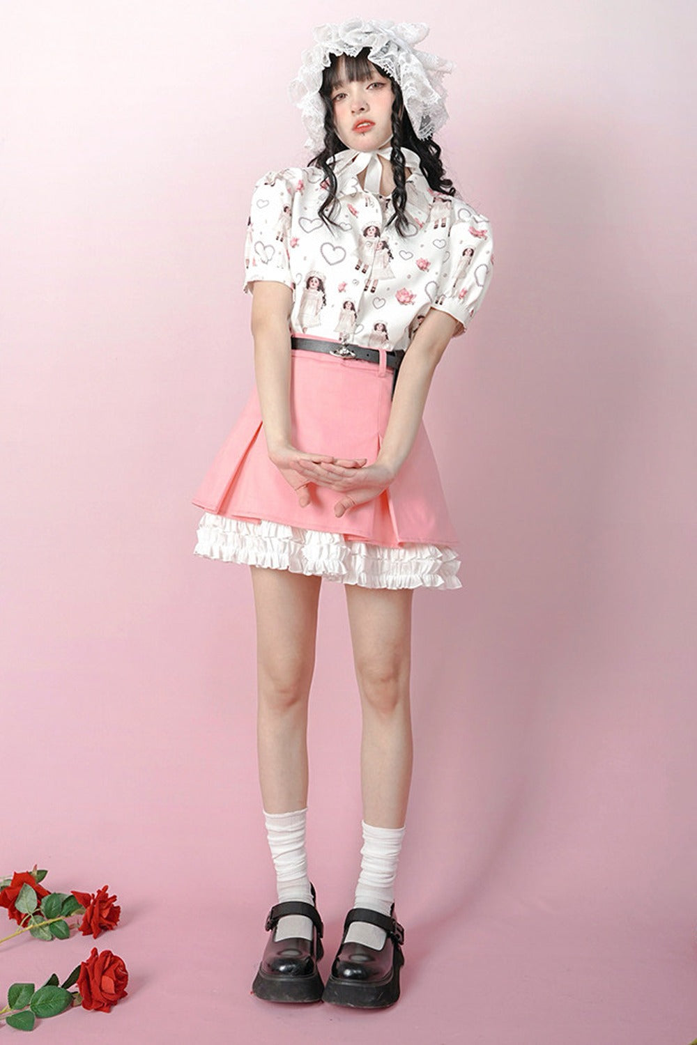 Heavenly Pleated Lace Skirt