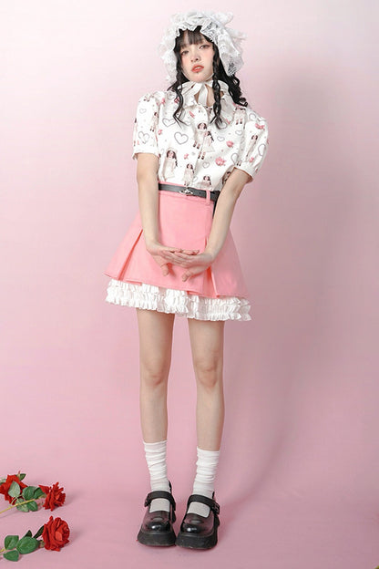 Heavenly Pleated Lace Skirt