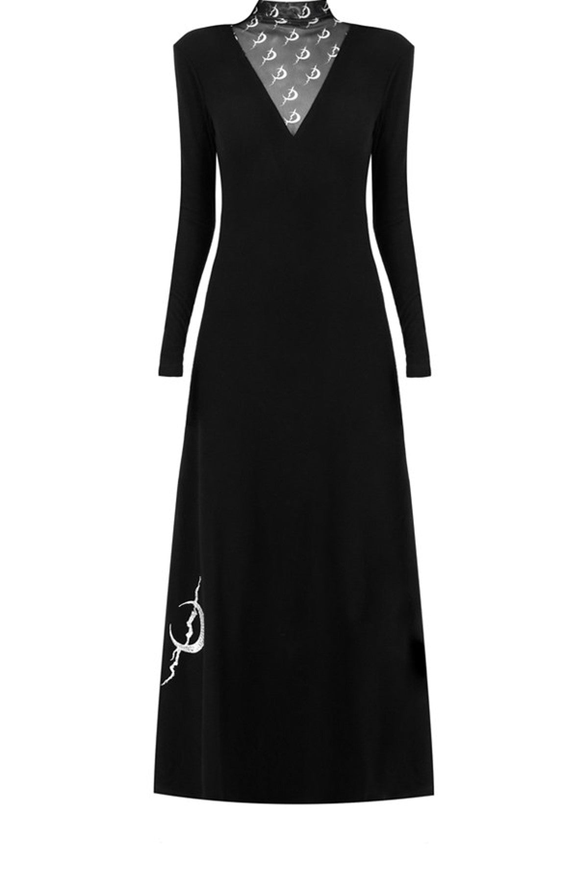 Mesh High Neck Dress