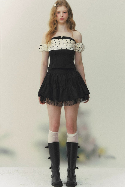 Polka Dot Off-Shoulder Top