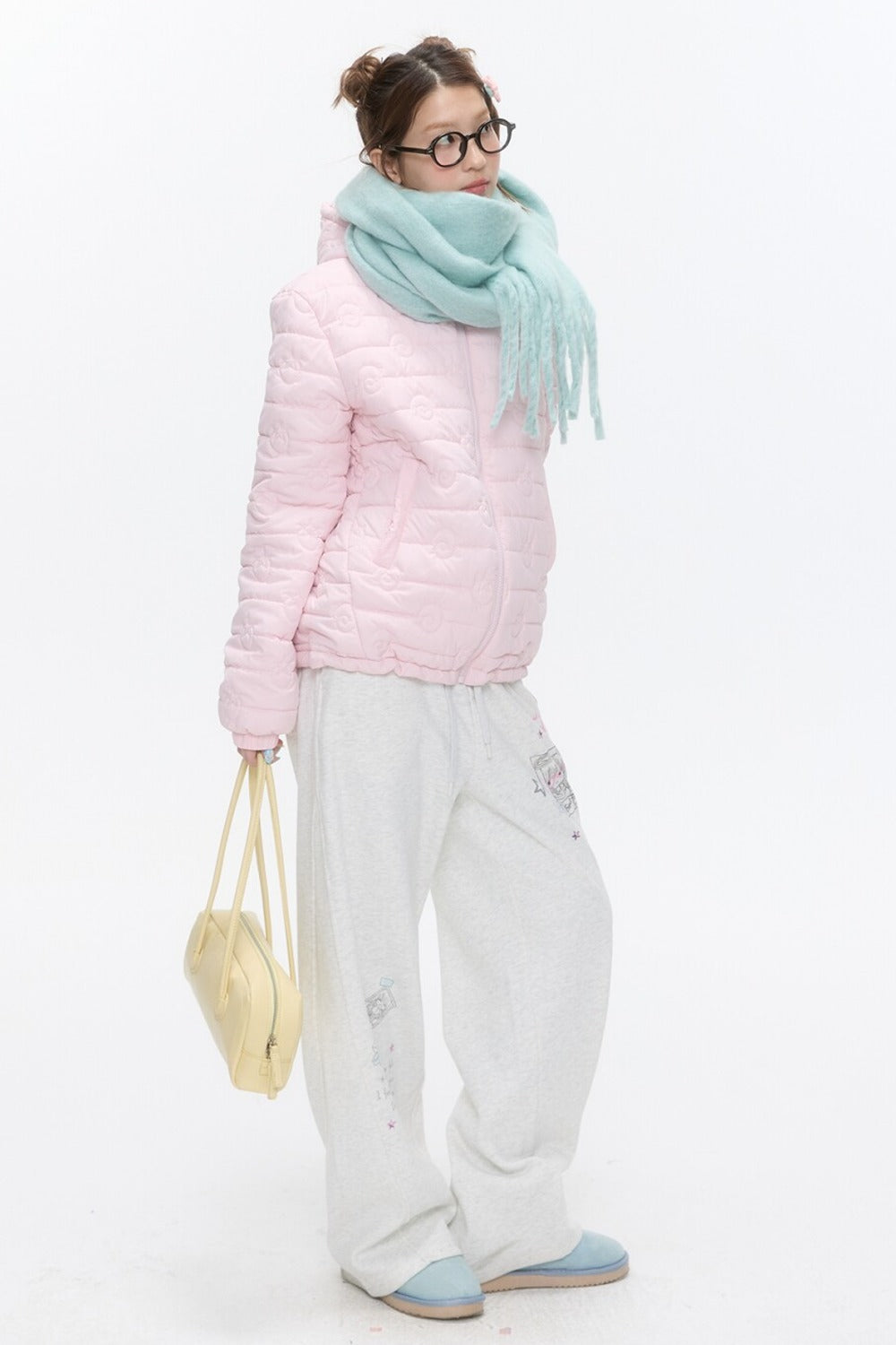 Strawberry Swirl Quilted Hooded Jacket