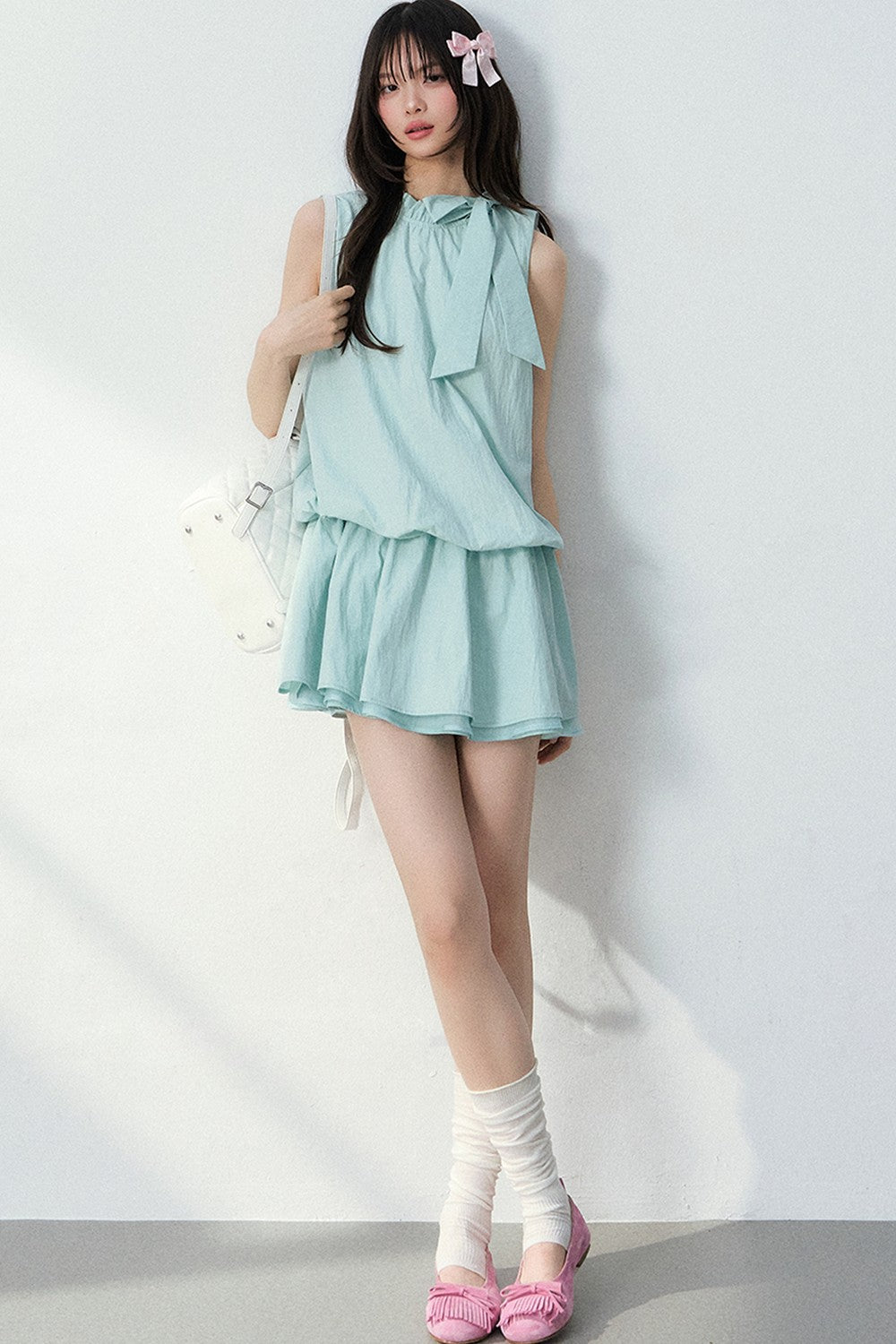 Mint Green Bow Tie Dress