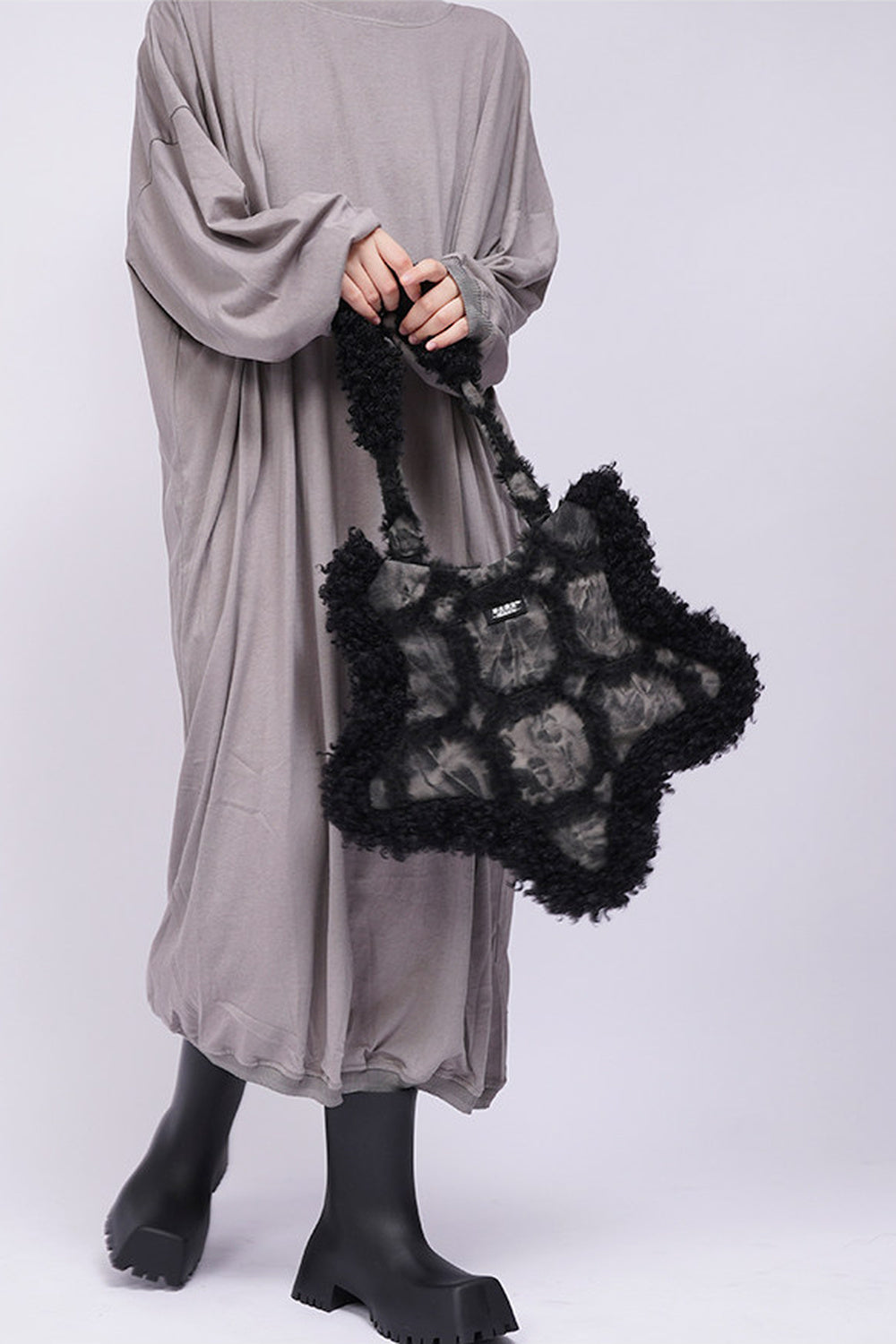 Borsa sottobraccio rétro in denim