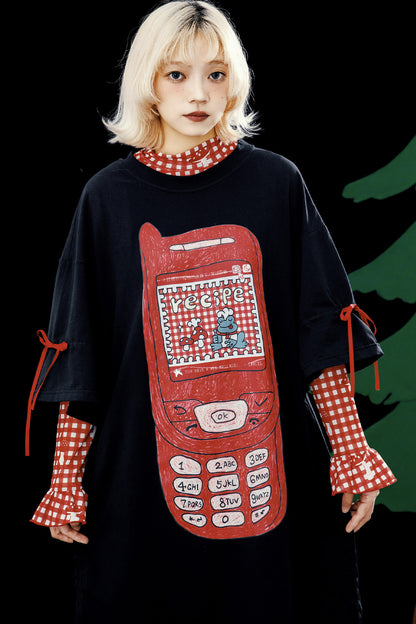 Large Mobile Phone T-Shirt Dress