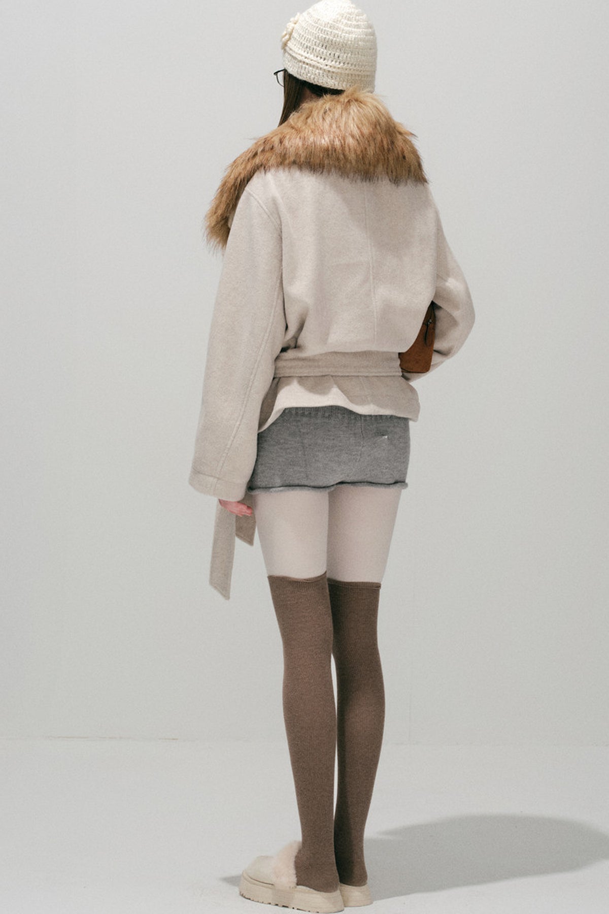 Fur Collar Wool Coat